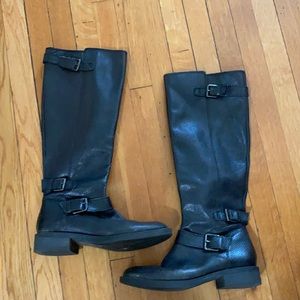 Black Leather Riding Boots